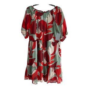 Collective Concepts Nordstrom Dress Sheer Flowy Multicolored Medium‎